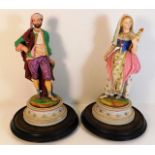 A pair of good quality 19thC. bisque figures appro
