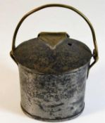 A 19thC. tin & brass cream can - A. J Davidsons Pu
