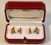 A pair of boxed gents 18ct gold Cartier Trinity cufflinks 13.5g