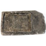 A 19thC. Cornish tin ingot Redruth 7.5in x 4.25in