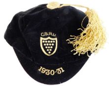 A 1930-31 Cornish rugby cap