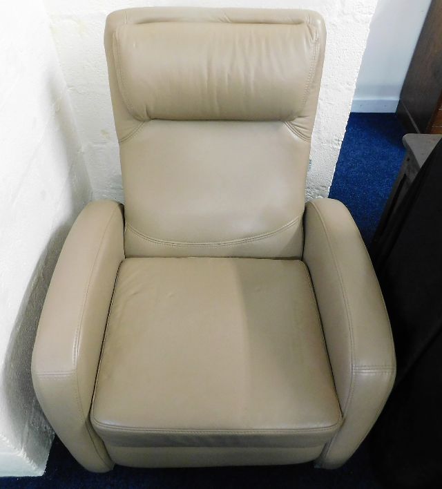 A leather reclining chair by Cellini