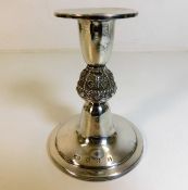 A silver candlestick holder 175g 4.25in tall