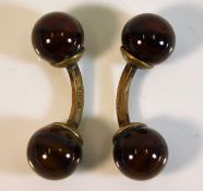 A pair of Pierre Cardin tiger eye gents cufflinks