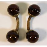 A pair of Pierre Cardin tiger eye gents cufflinks