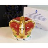 A Royal Crown Derby first quality boxed QEII Crown