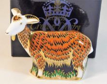 A Royal Crown Derby first quality boxed Nanny Goat