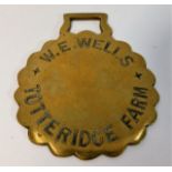 An antique W. E. Wells Totteridge Farm horse brass