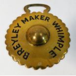 An antique Breyley Maker Whimple horse brass 4.25i