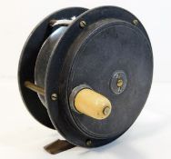 An antique Army & Navy fly fishing reel 4.75in dia