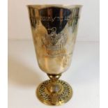 A Sheffield, James Dixon & Sons silver goblet cele