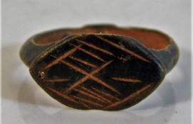 A Roman bronze ring