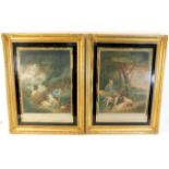A 19thC. gilt framed pair of George Morland prints
