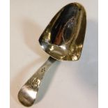 A Georgian silver caddy scoop 7.4g