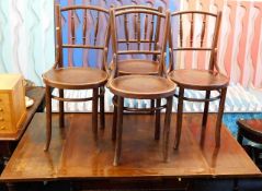Four early 20thC. "penny chairs" twinned a 1920's