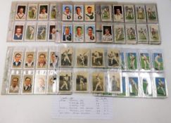 A quantity of cigarette cards depicting cricketers