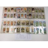 A quantity of cigarette cards depicting cricketers