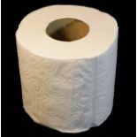 A 21stC. toilet roll, dated 4th March 2020, set with intaglio concentric ring design, unused (monies