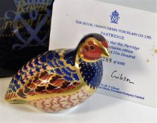 A Royal Crown Derby first quality boxed Partridge