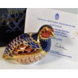 A Royal Crown Derby first quality boxed Partridge