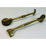 A pair of 19thC. brass pastry tools