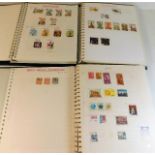 Three albums of world stamps approx. 291 pages