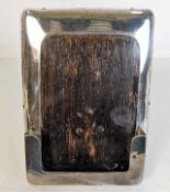 A Birmingham silver mounted card stand 4in high