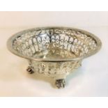 A silver fretwork basket 78.7g 4.25in wide