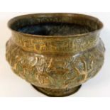 An 18th/19thC. Persian brass bowl 7.5in wide x 6in