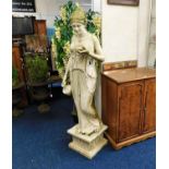 A marble style heavy resin neo-classical figure 65