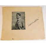 A hand signed in ink mounted picture of Irish explorer Sir Ernest Shackleton. Provenance: From Holly
