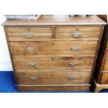 An Edwardian mahogany chest of five drawers 39in w