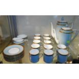 A Royal Worcester "powder blue " colour with gildi