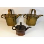 Two brass Christopher Dresser style watering cans