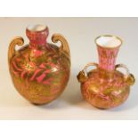 Two Royal Crown Derby vases, largest one 5.25in wh