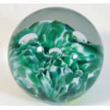 A Liskeard glass WI paperweight 3in wide