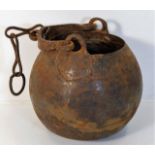 A 19thC. cooking pot 7in tall