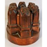 A decorative Victorian copper jelly mould 5in high