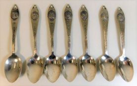 A set of seven USA sterling silver spoons 67g