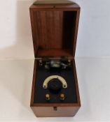 A mahogany cased early radio receiver