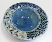 A contemporary studio pottery bowl impressed marks