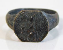 A Roman bronze ring