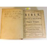 Book: A 1761 bible containing old & new testament