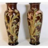 A pair of Royal Doulton vases signed to base by de