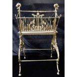 A c.1840 brass & gilt Canterbury 32.25in high