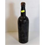 A 1950's bottle of port, no label, wax stamp with