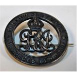 A For King & Empire Services Rendered war badge
