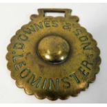 An antique Downes & Son Leominster horse brass 4in