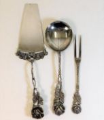 A Karl Kisterman 0.800 silver cake server, dessert