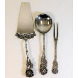 A Karl Kisterman 0.800 silver cake server, dessert